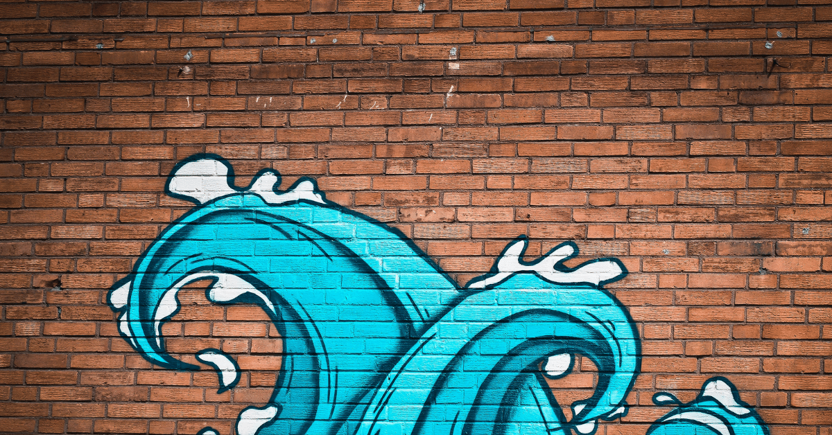 graffiti on brick wall