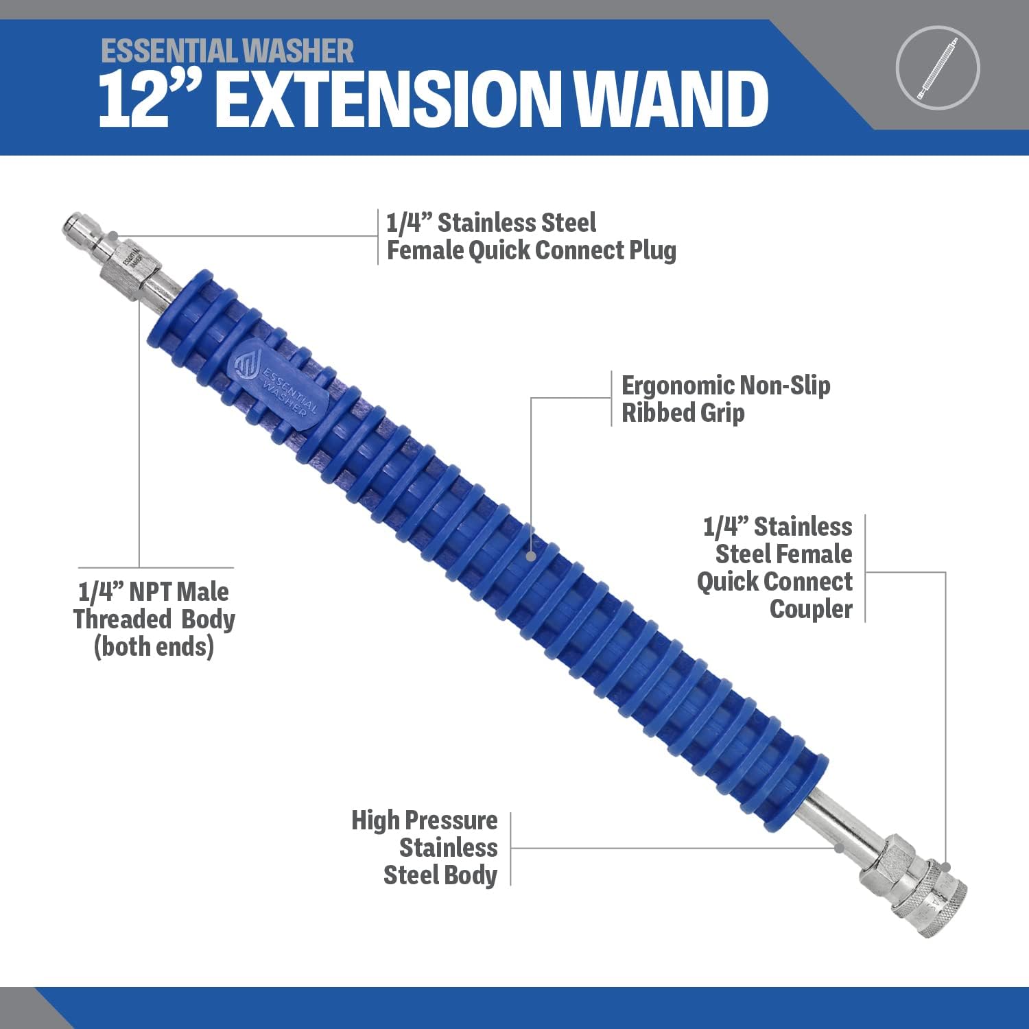 ESSENTIAL WASHER 18″ Pressure Washer Extension Wand Review