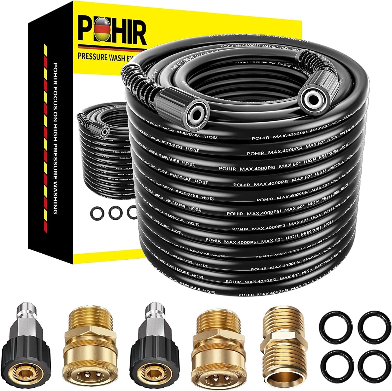 POHIR Pressure Washer Hose 100ft 1/4″ Review